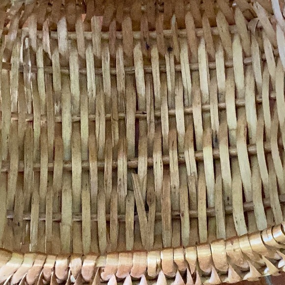 🧺 VINTAGE WICKER WILLOW GONDOLA BASKET Farmhouse Country Boho - Picture 5 of 16